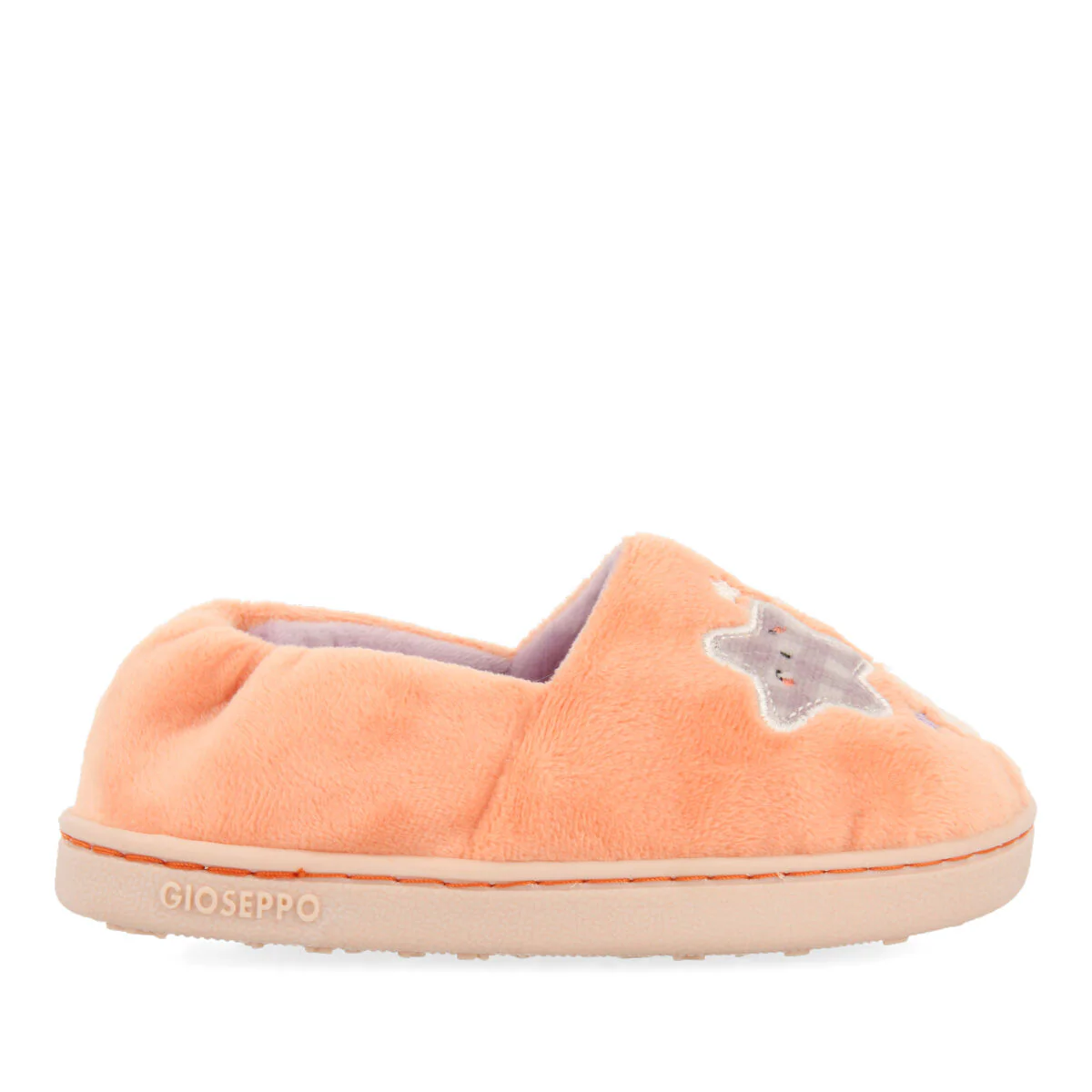 Flisa children's embroidered orange slippers