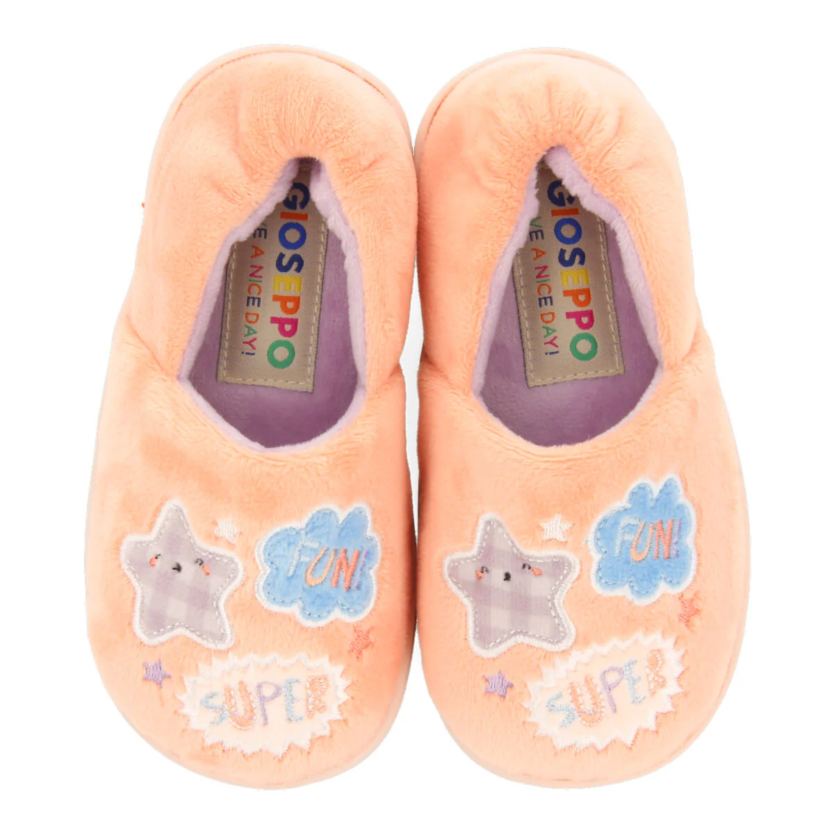 Flisa children's embroidered orange slippers - Image 3