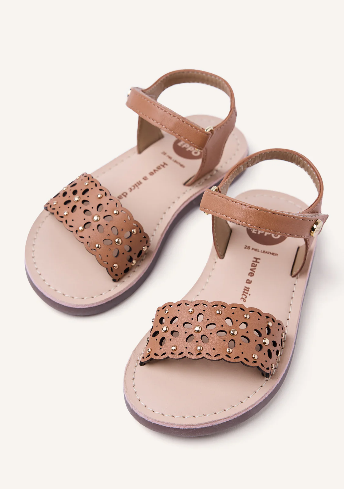 FLOWER CUT-OUT LEATHER SANDALS DIPOLOG - Image 3