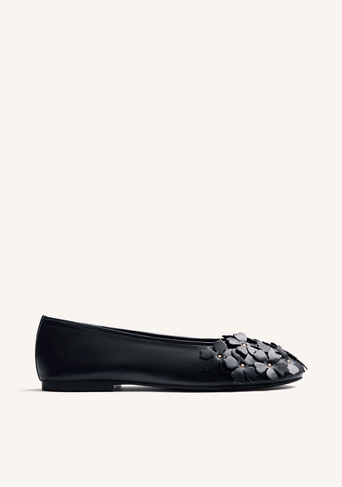 FLOWER LEATHER BALLET FLATS TOWNSEND