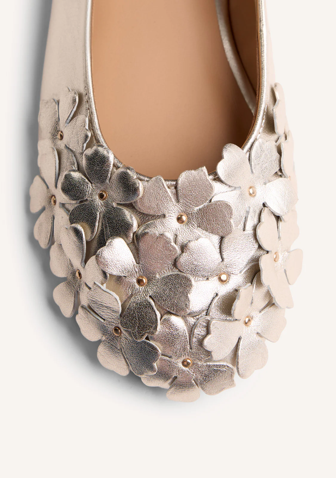 FLOWER LEATHER BALLET FLATS TOWNSEND - Image 3