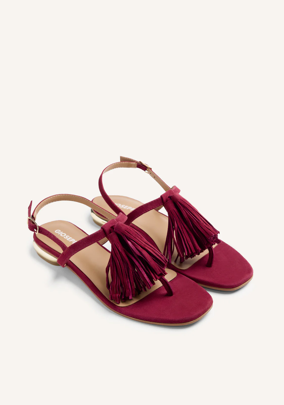 FRINGED LEATHER SANDALS ESCANABA - Image 2