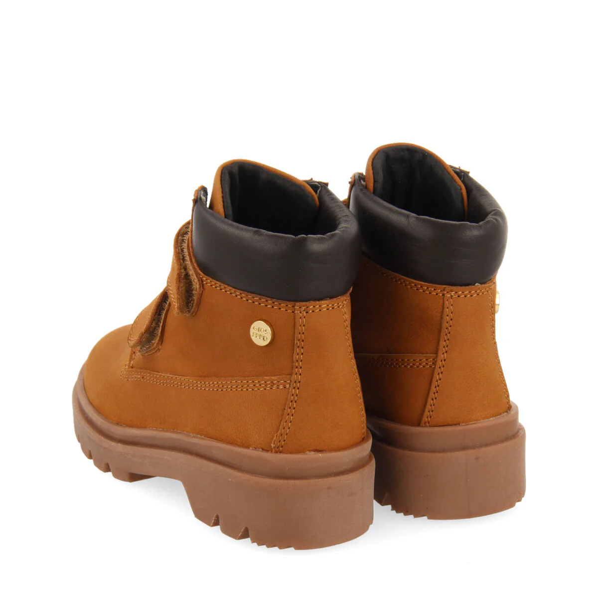 Gablitz children's tan leather ankle boots with adjustable straps - Image 4
