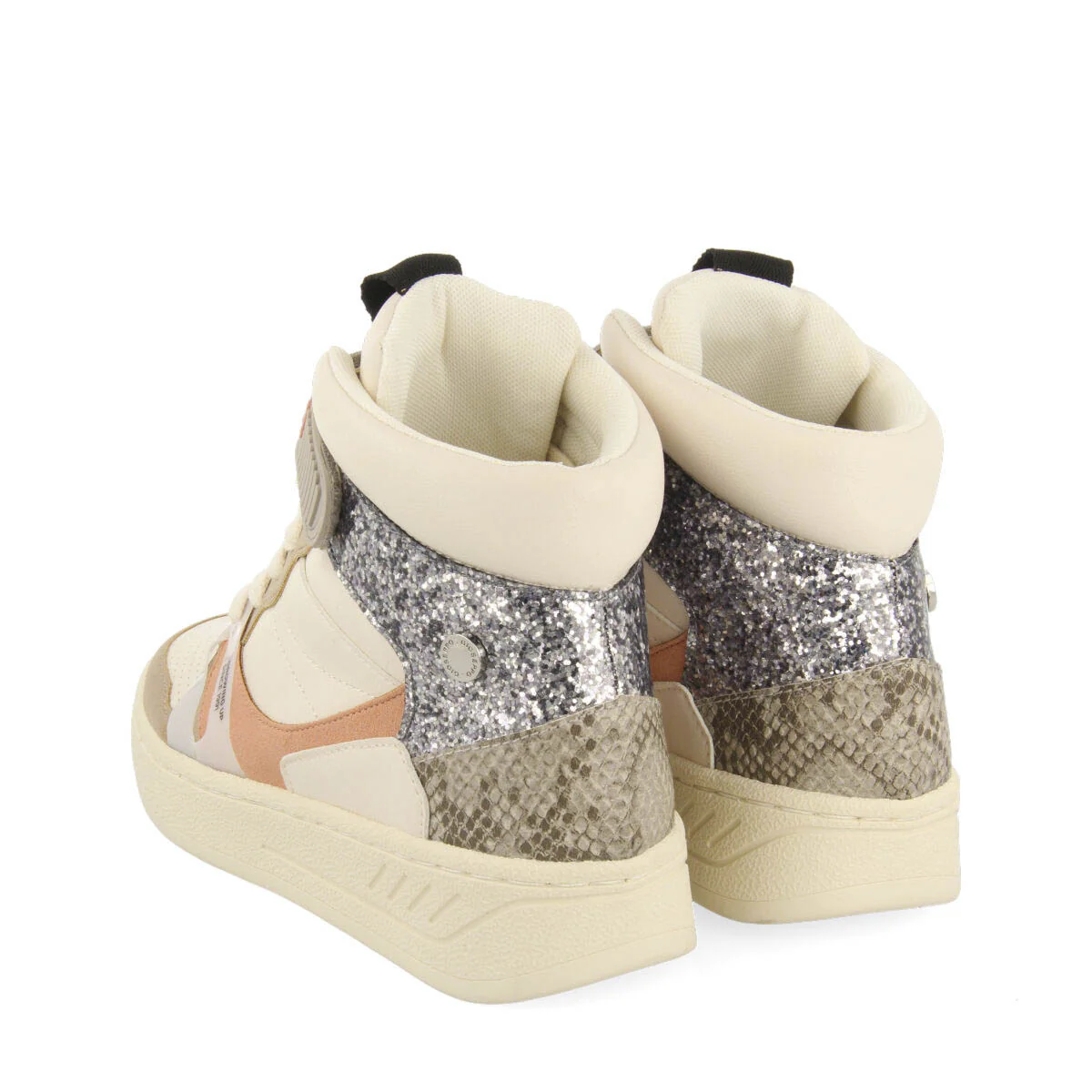 Gaibau women's white boot-style sneakers with details - Image 3