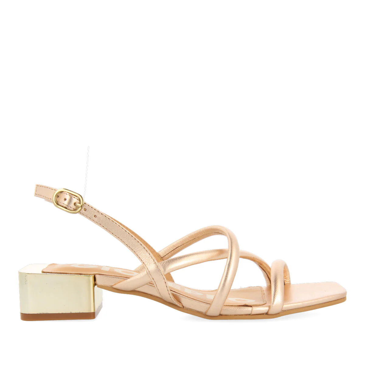 GOLDEN PINK SANDALS WITH METALLIC HEEL FOR WOMAN KOVARID - Image 6