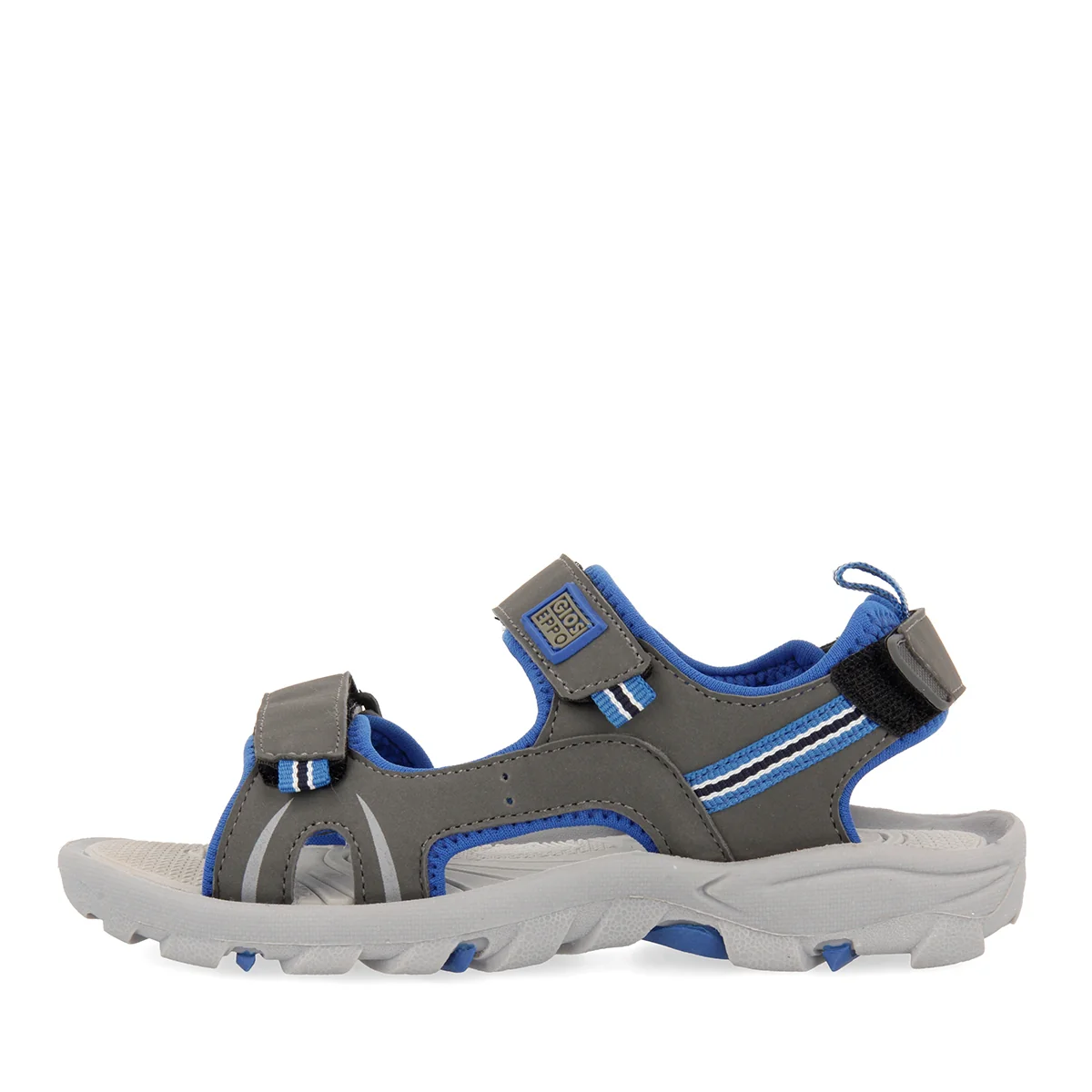 Grey sporty flip flops for boys AACHEN - Image 2