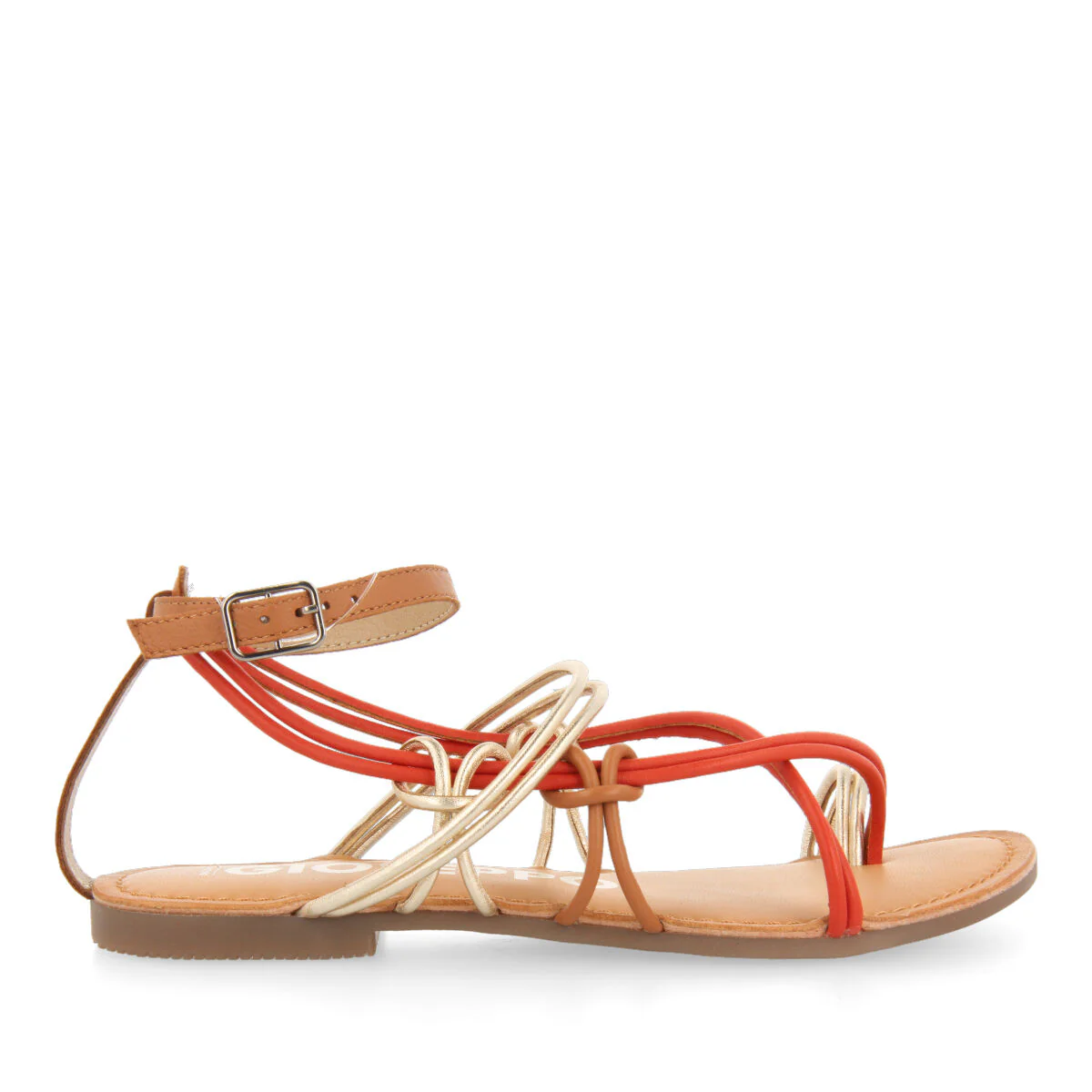 Gualaca women's flat sandals with multicoloured straps
