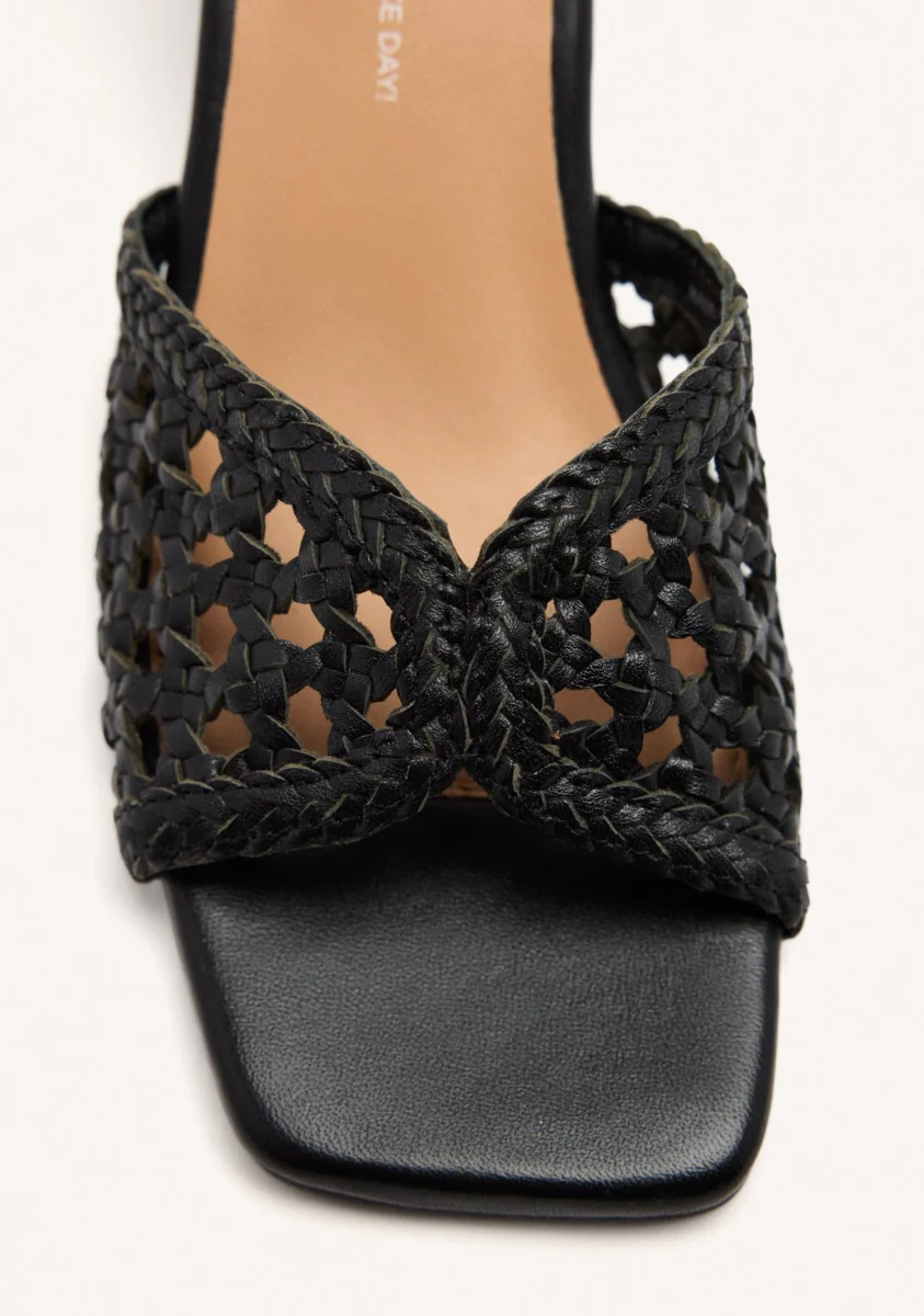 HEEL BRAIDED LEATHER SANDALS BURNSIDE - Image 4