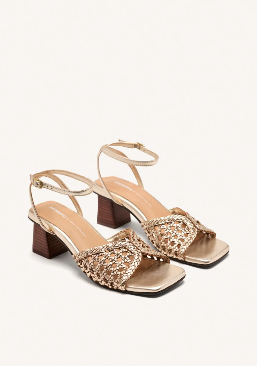 HEEL BRAIDED LEATHER SANDALS BURNSIDE - Image 2