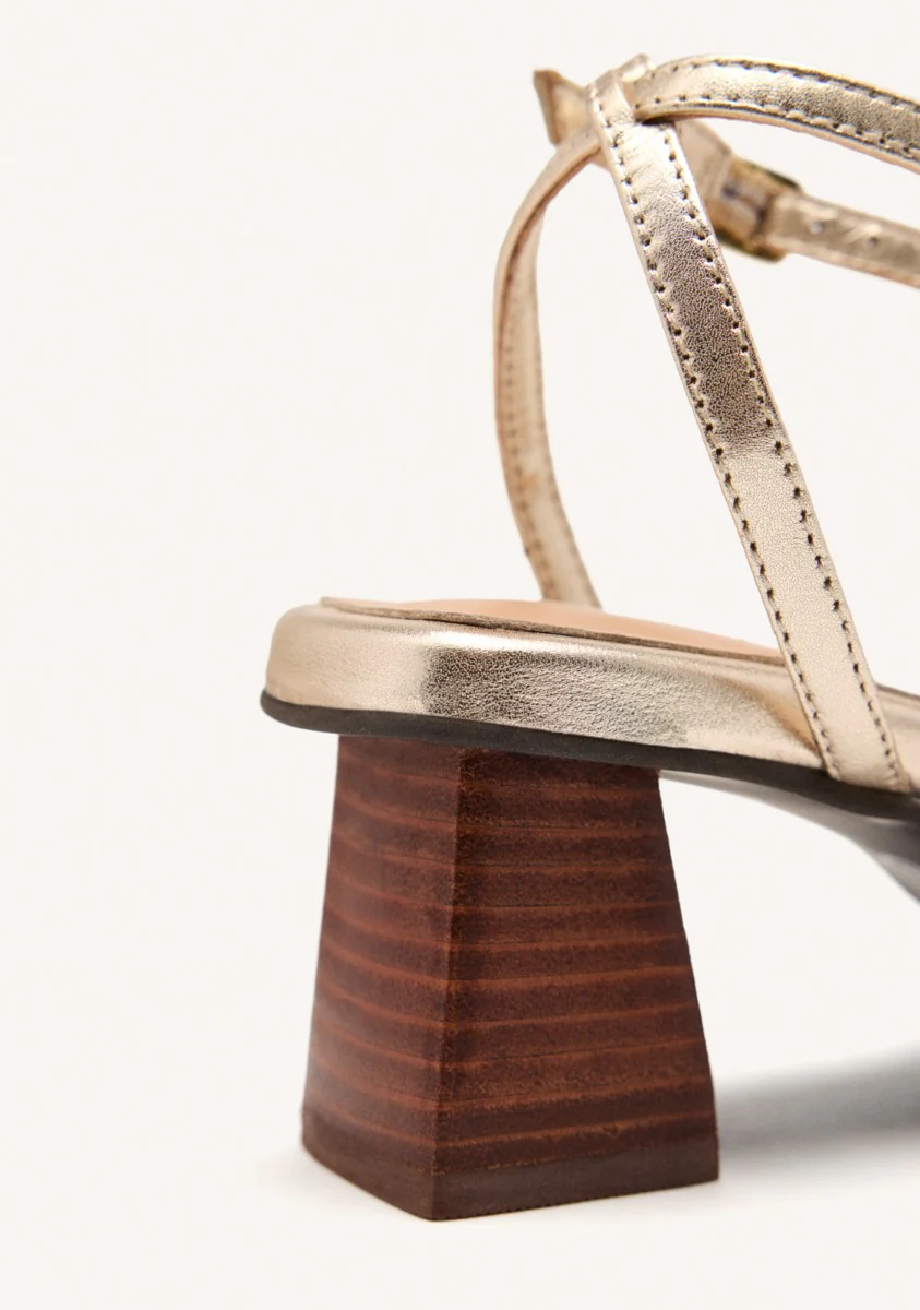 HEEL BRAIDED LEATHER SANDALS BURNSIDE - Image 4