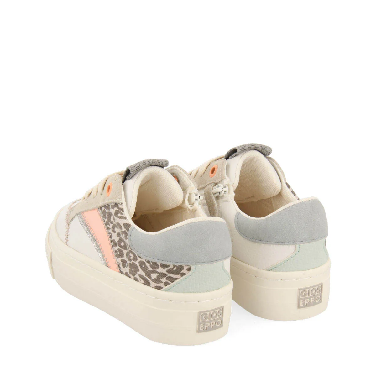 Ibia girls white sneakers with glittery details - Image 4
