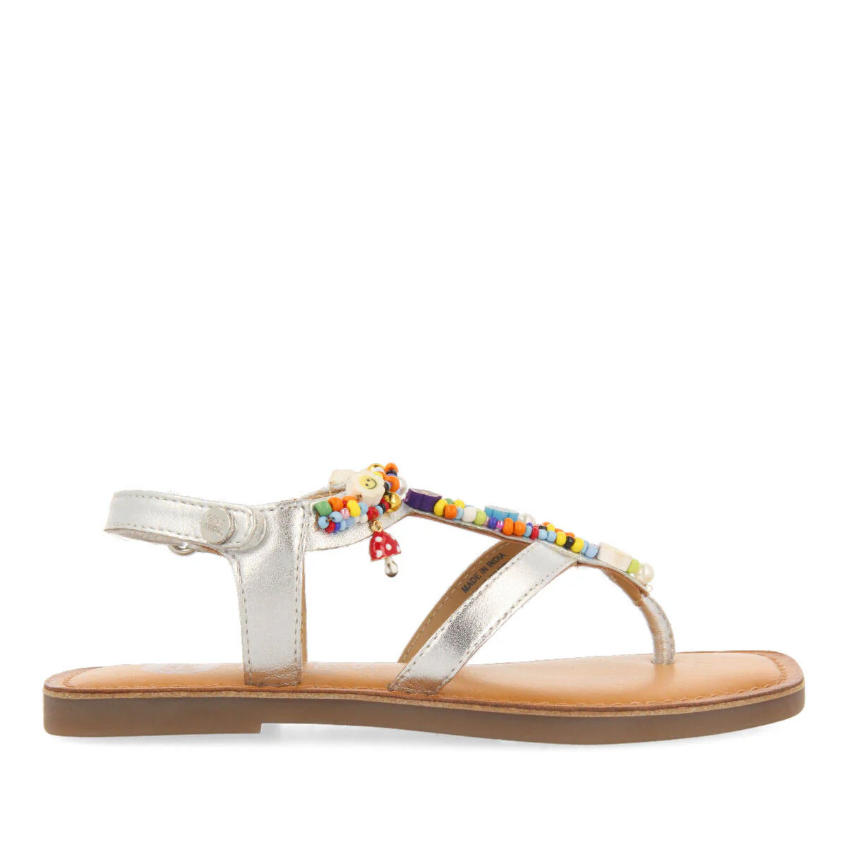 Ibiraci girls silver leather sandals