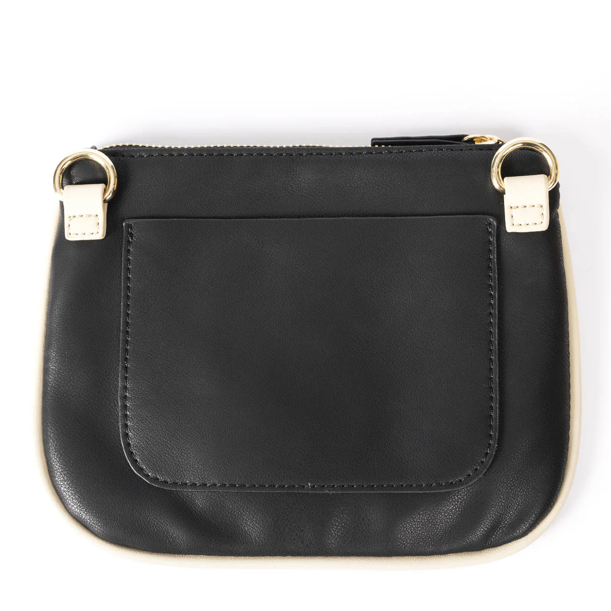 Idre black crossbody bag with cream details - Image 7