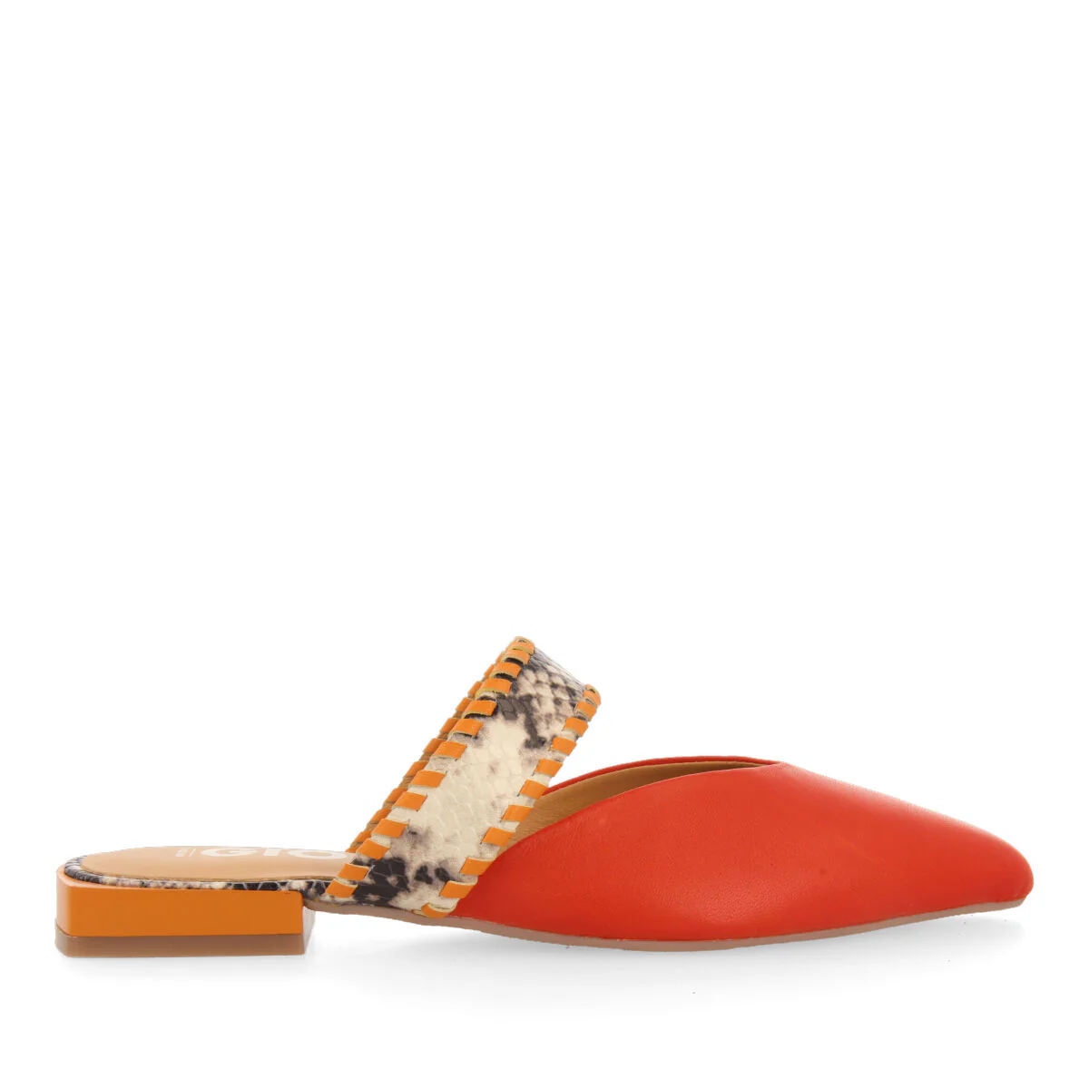 Inhapim women's orange slingback sandals with strap