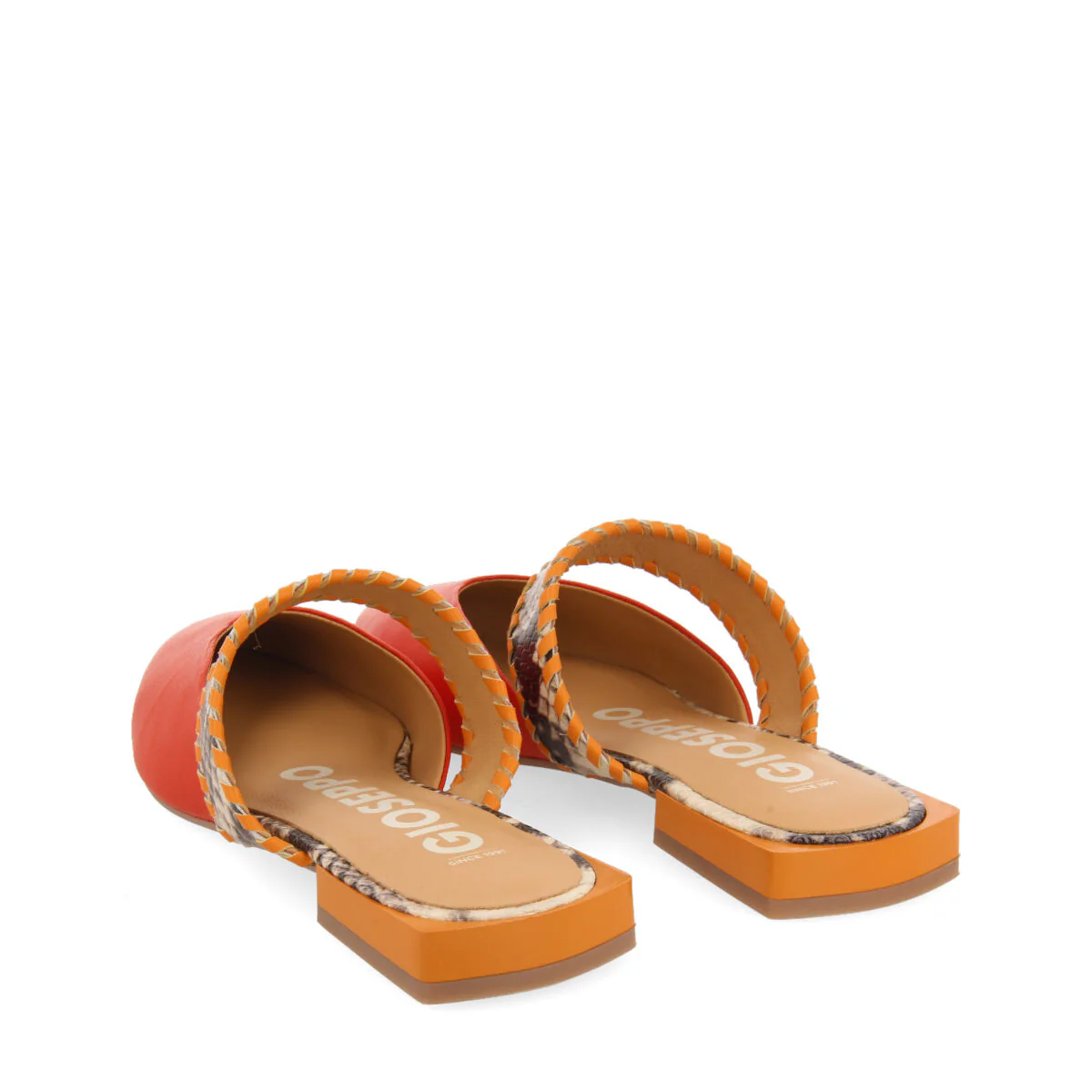 Inhapim women's orange slingback sandals with strap - Image 4