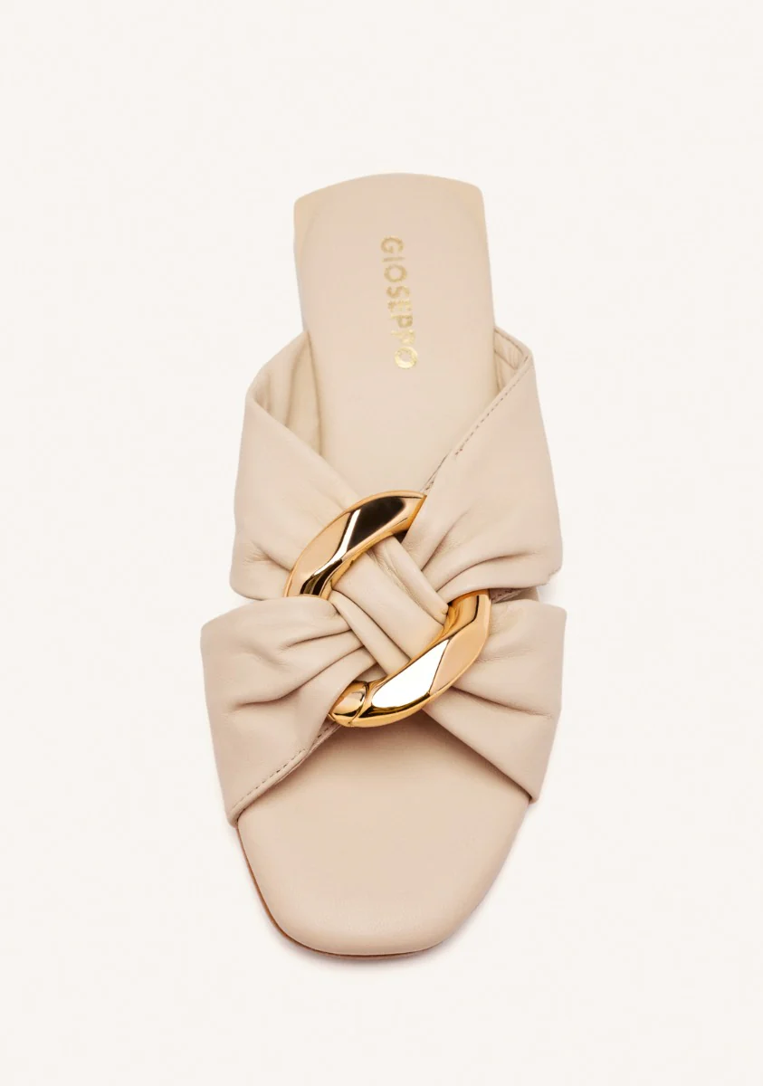 JEWEL LEATHER FLAT SANDALS KILLINGLY - Image 3
