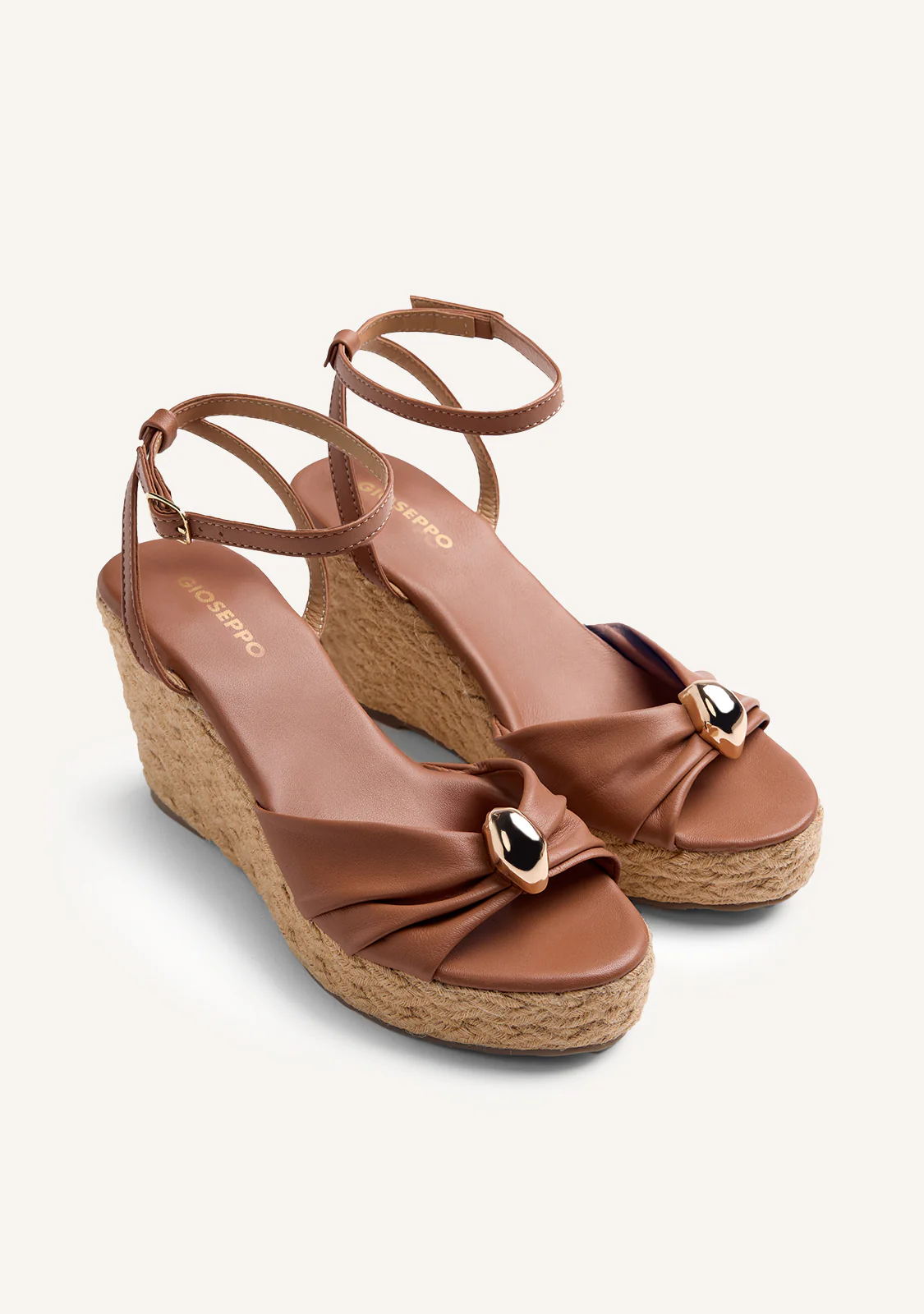 JEWEL LEATHER WEDGE SANDALS SOUDAN - Image 2
