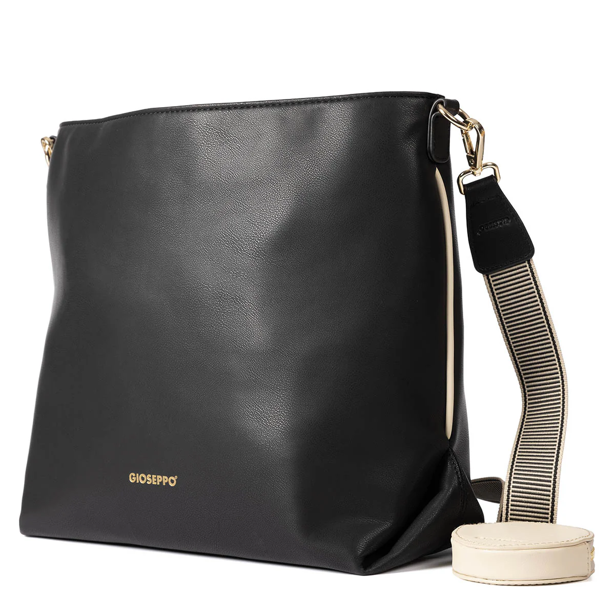 Kallham black shopper bag with cream details - Image 5