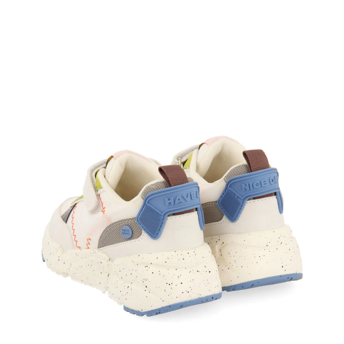 Kalwang children's white lace-up sneakers with adjustable fastenings - Image 4