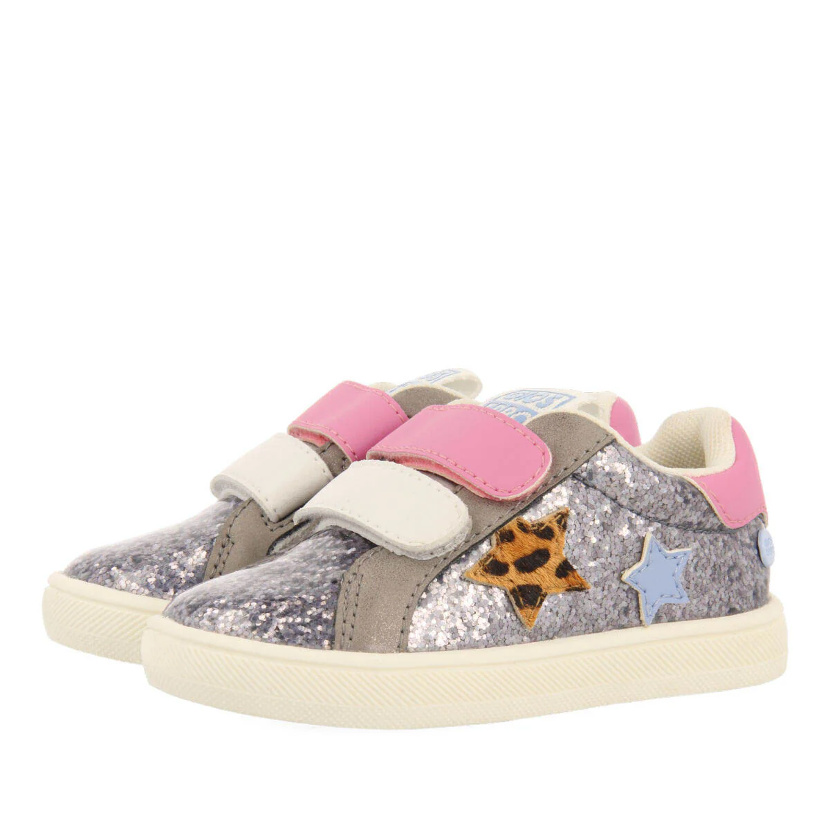 Kasnas babies' dark silver sneakers with stars - Image 2