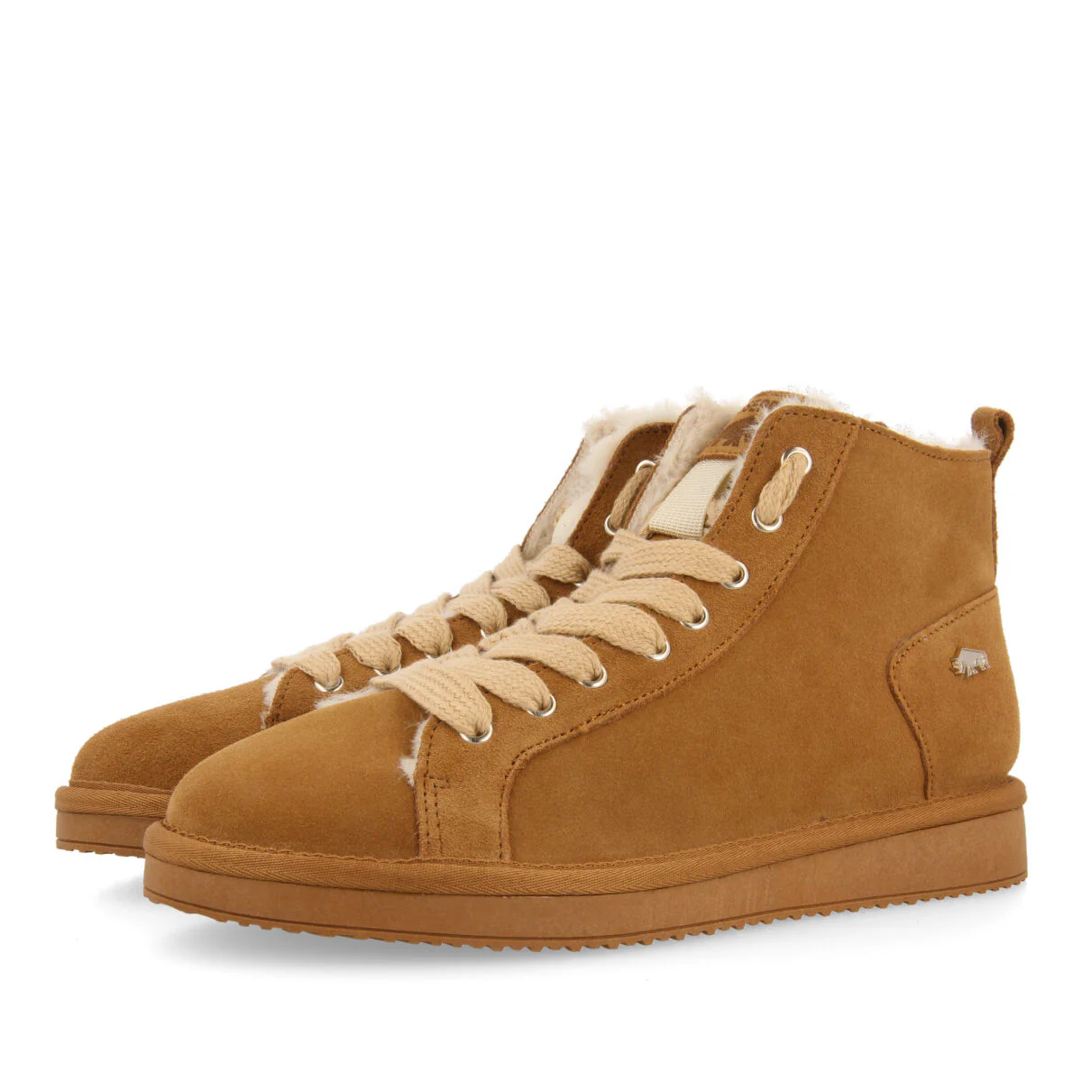 Kaylor men's tan split-suede lace-up boots - Image 2