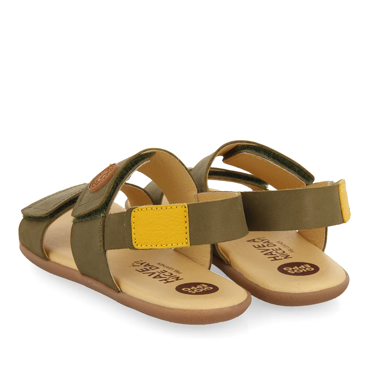 KHAKI SANDALS WITH YELLOW ACCENTS FOR BOYS AND GIRLS CORNWALL - Image 3