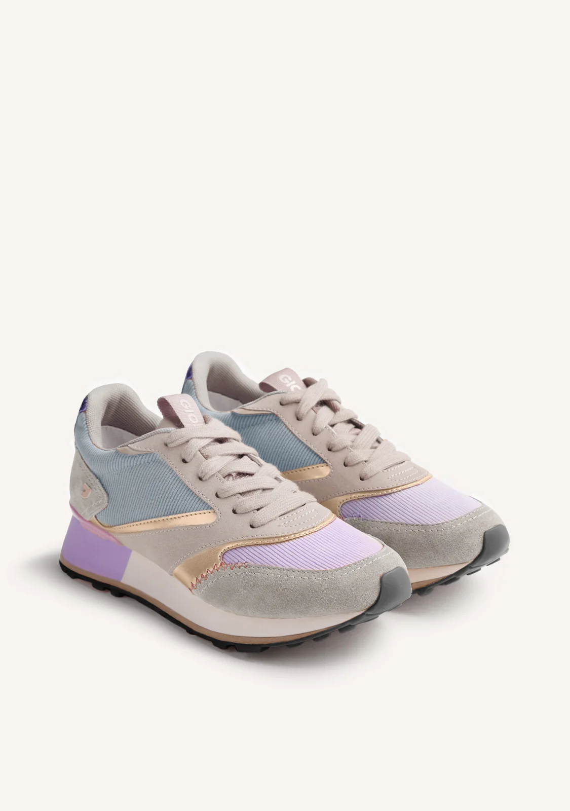 LEATHER AND CORDUROY SNEAKERS LAWTON - Image 2