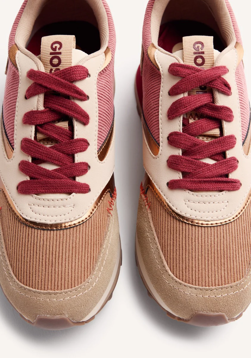 LEATHER AND CORDUROY SNEAKERS LAWTON - Image 4