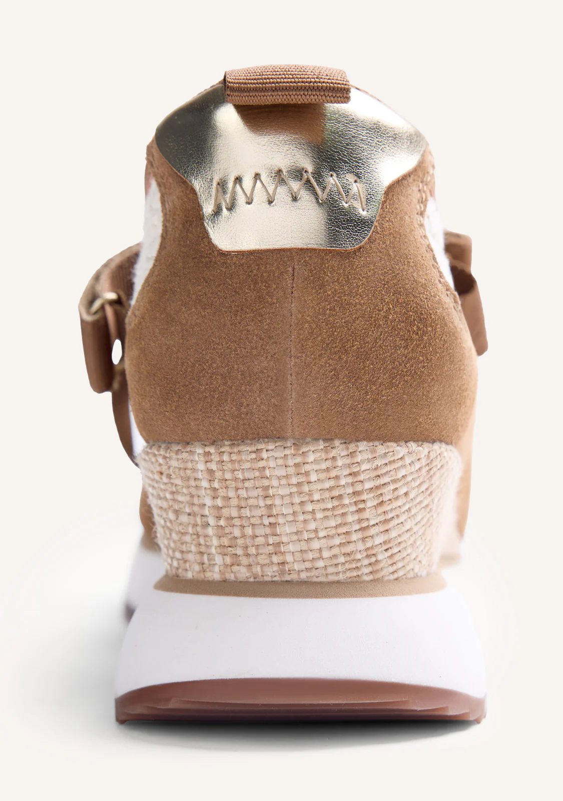 LEATHER AND CROCHET OPEN WEDGE SNEAKERS LIPA - Image 4
