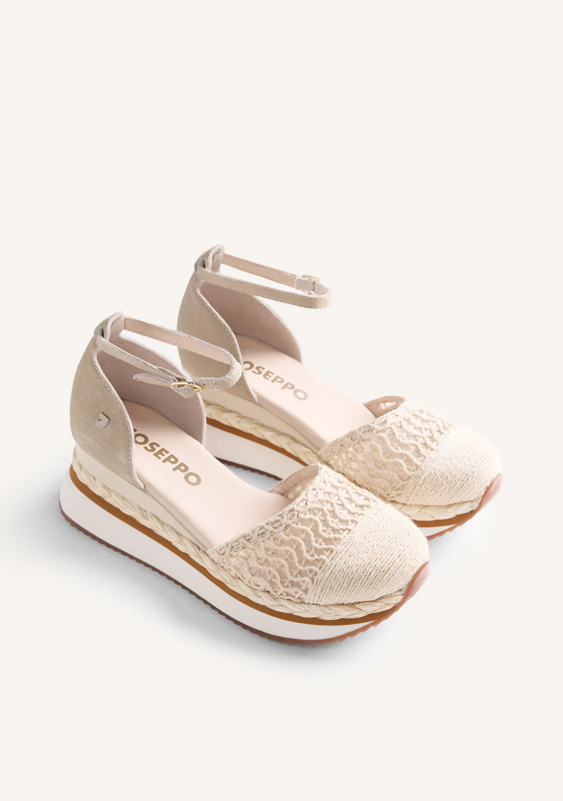 LEATHER AND CROCHET WEDGE ESPADRILLES KUTUS - Image 2