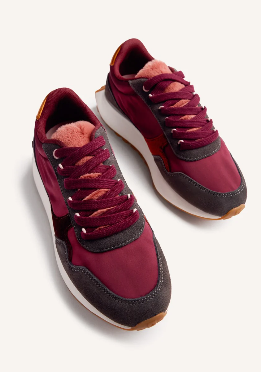 LEATHER AND FUR SNEAKERS LISMORE - Image 3