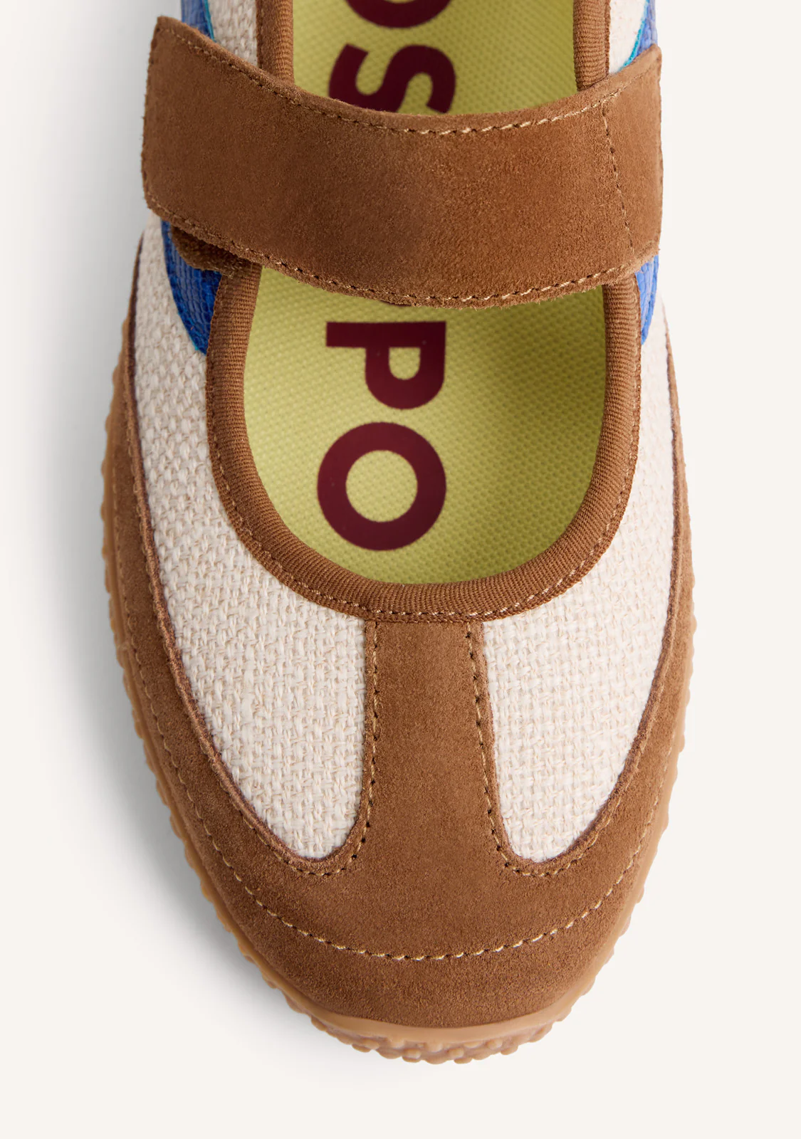 LEATHER AND LINEN SPORTY BALLET FLATS NIONBE - Image 3