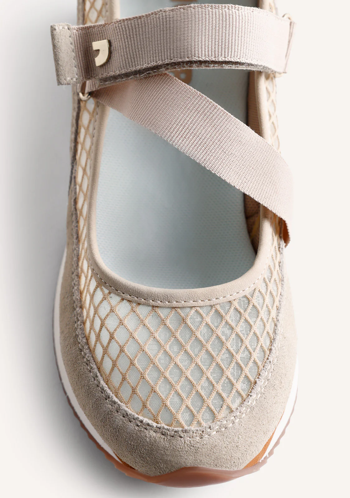 LEATHER AND MESH OPEN WEDGE SNEAKERS KIVIK - Image 3