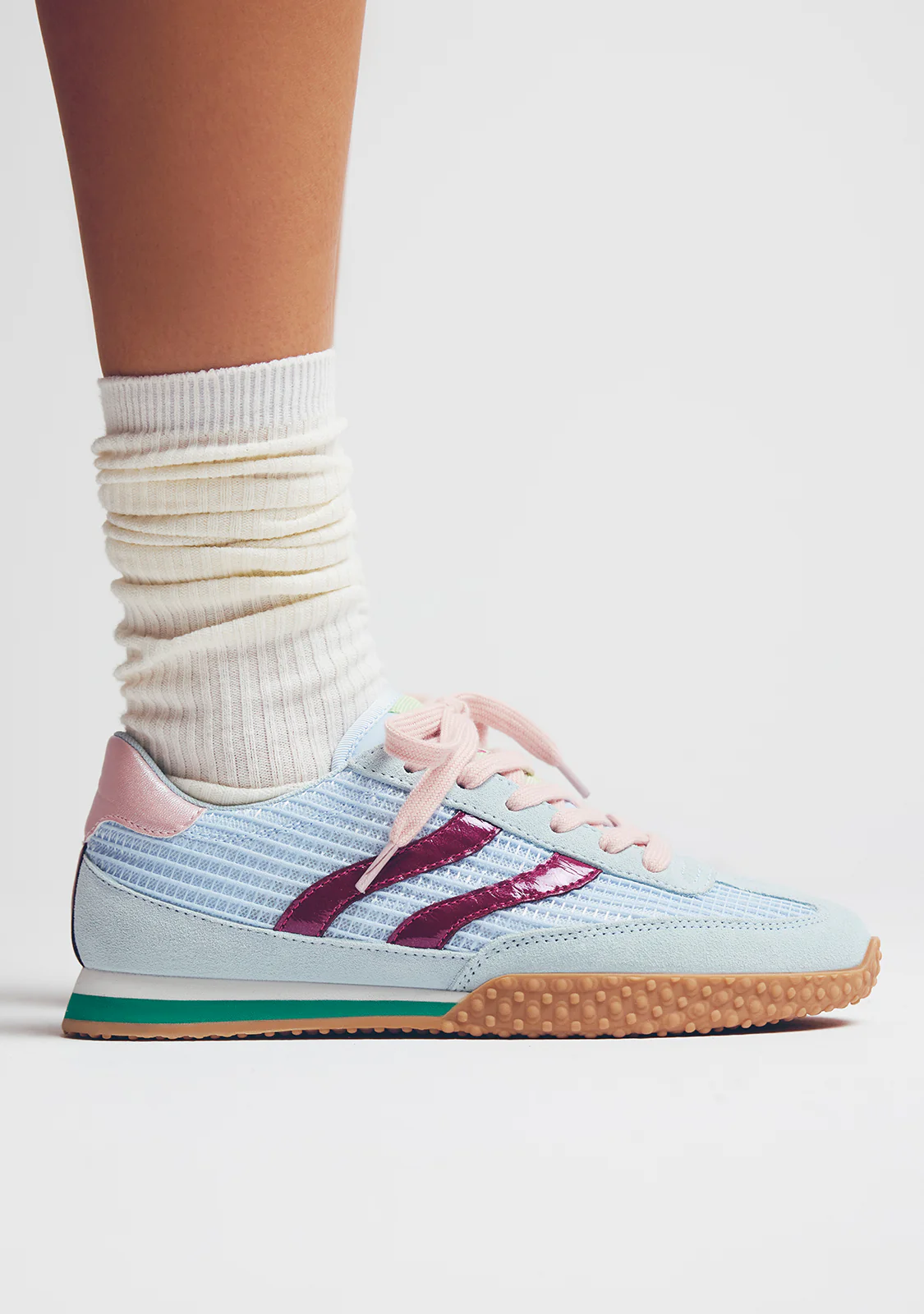 LEATHER AND MESH SNEAKERS CHAKE - Image 7