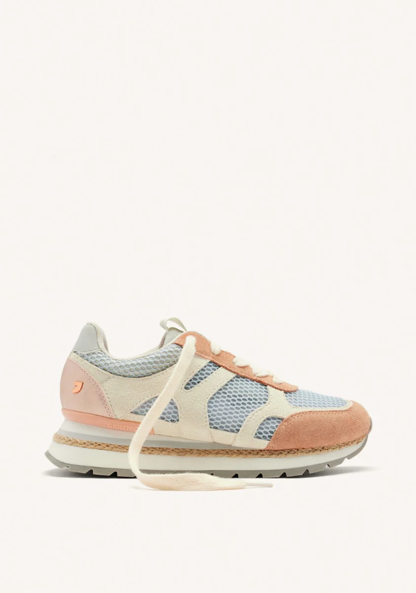 LEATHER AND MESH WEDGE SNEAKERS EDDINGTON
