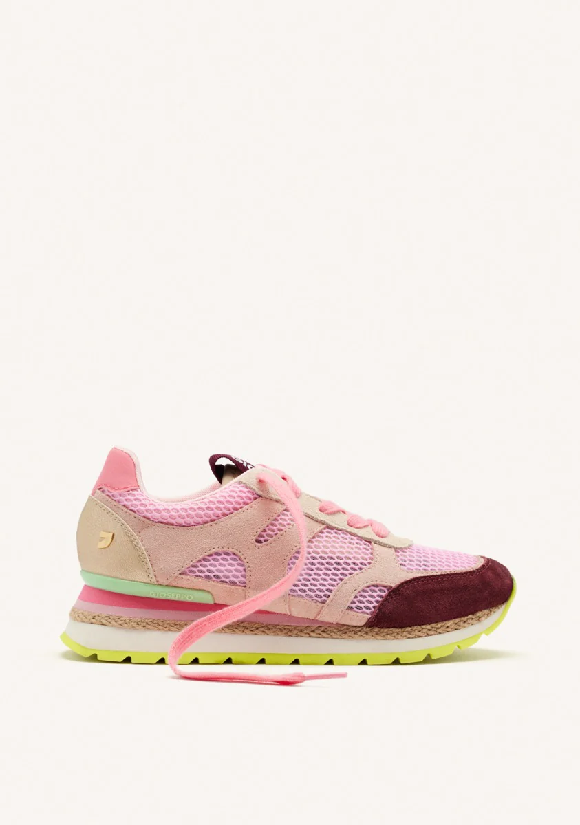 LEATHER AND MESH WEDGE SNEAKERS EDDINGTON