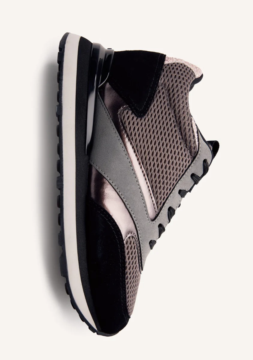 LEATHER AND MESH WEDGE SNEAKERS KEEWATIN - Image 5