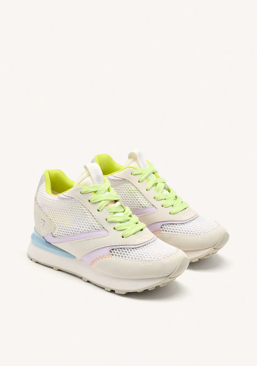 LEATHER AND MESH WEDGE SNEAKERS LARRABEE - Image 2