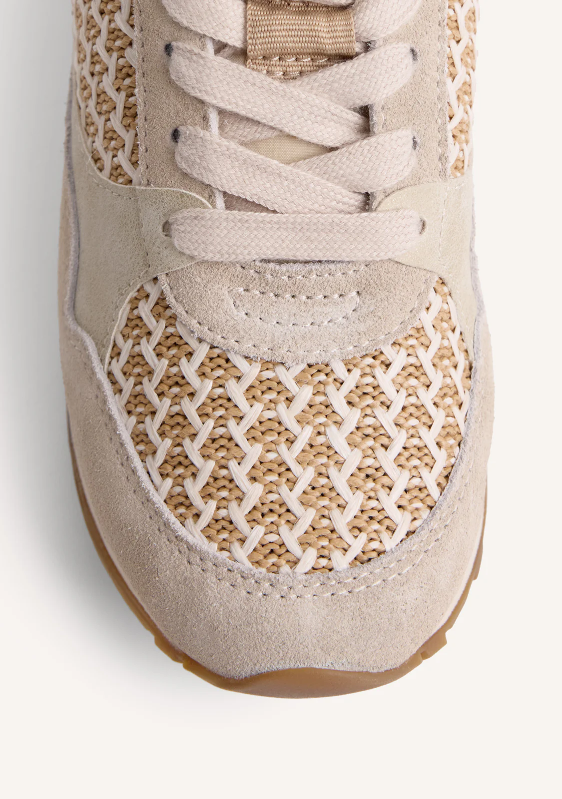 LEATHER AND RAFFIA WEDGE SNEAKERS RHAMU - Image 3