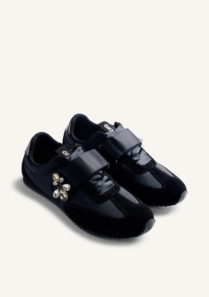 LEATHER AND SATIN SNEAKERS WASECA - Image 2