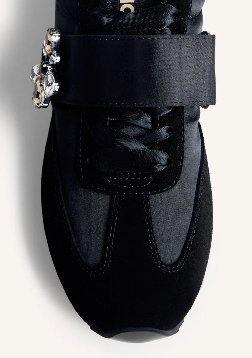 LEATHER AND SATIN SNEAKERS WASECA - Image 3