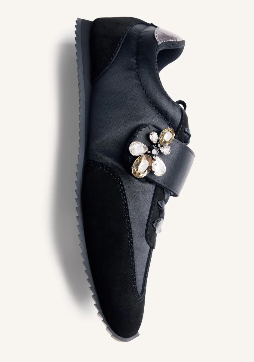 LEATHER AND SATIN SNEAKERS WASECA - Image 4
