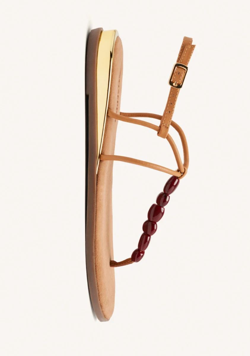 LEATHER BEADED GREEK SANDALS MILLVILLE - Image 4