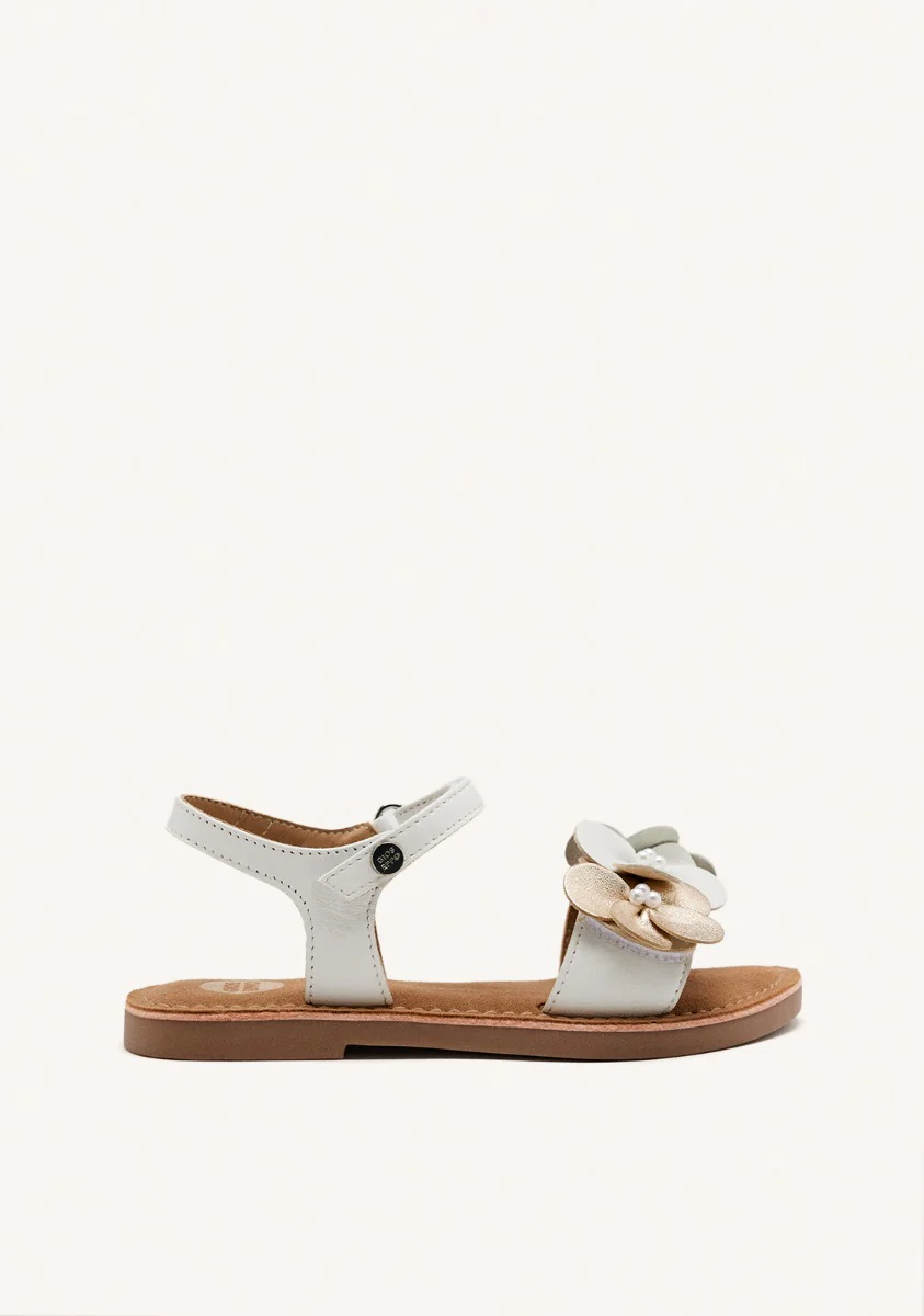 LEATHER FLOWER SANDALS BEECHER