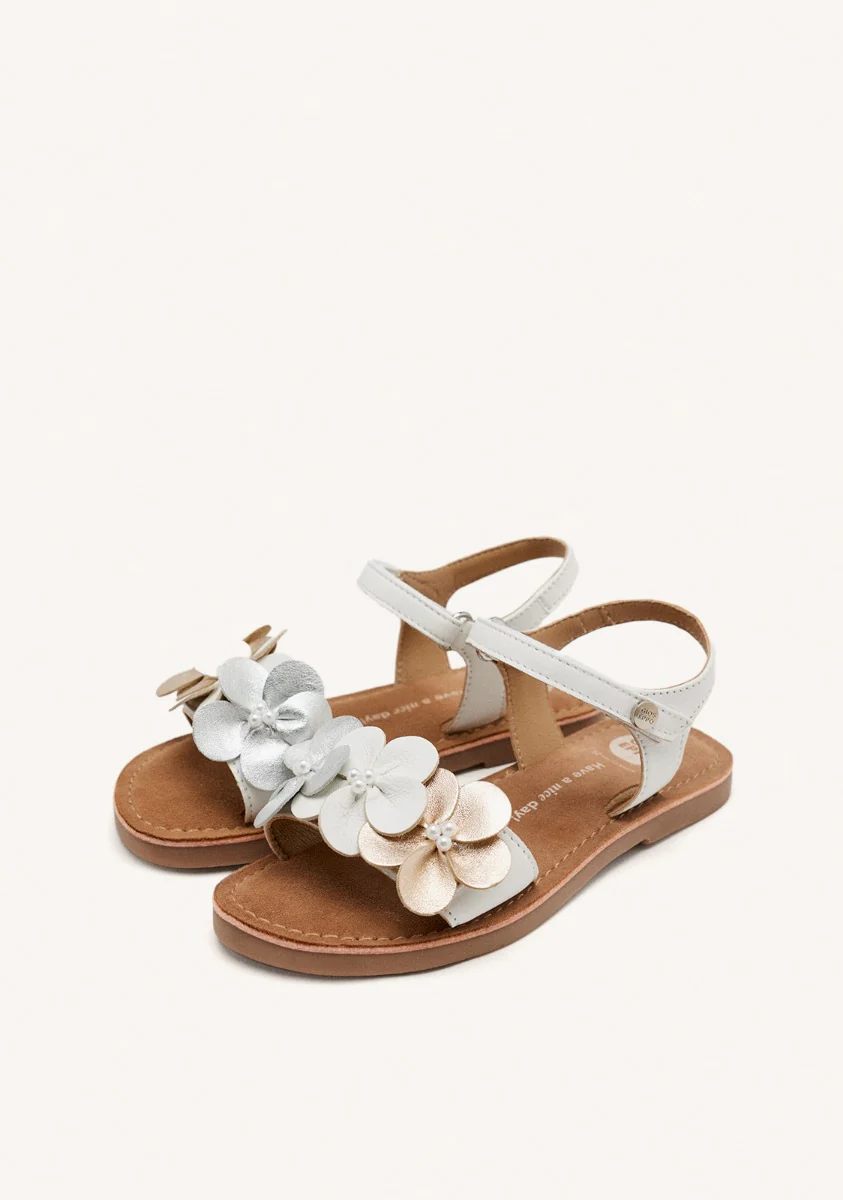LEATHER FLOWER SANDALS BEECHER - Image 2