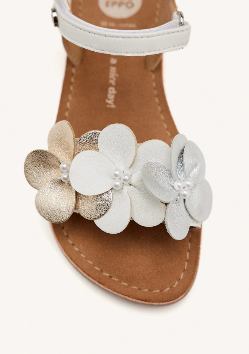 LEATHER FLOWER SANDALS BEECHER - Image 4