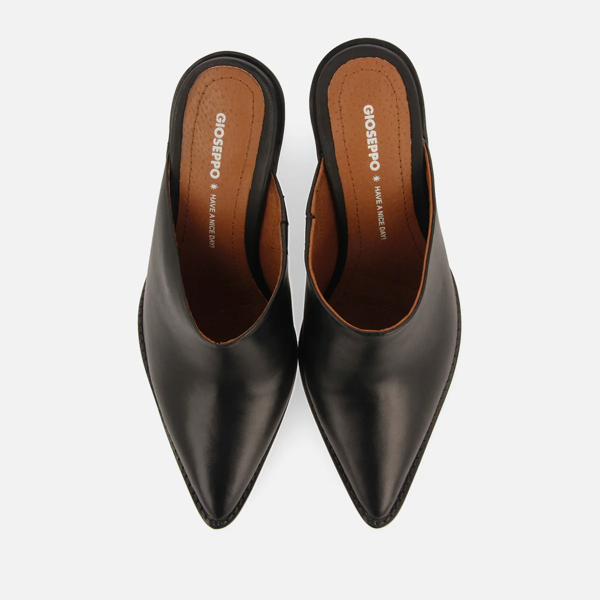 LEATHER HEEL MULES CLOGS BATTONYA - Image 3