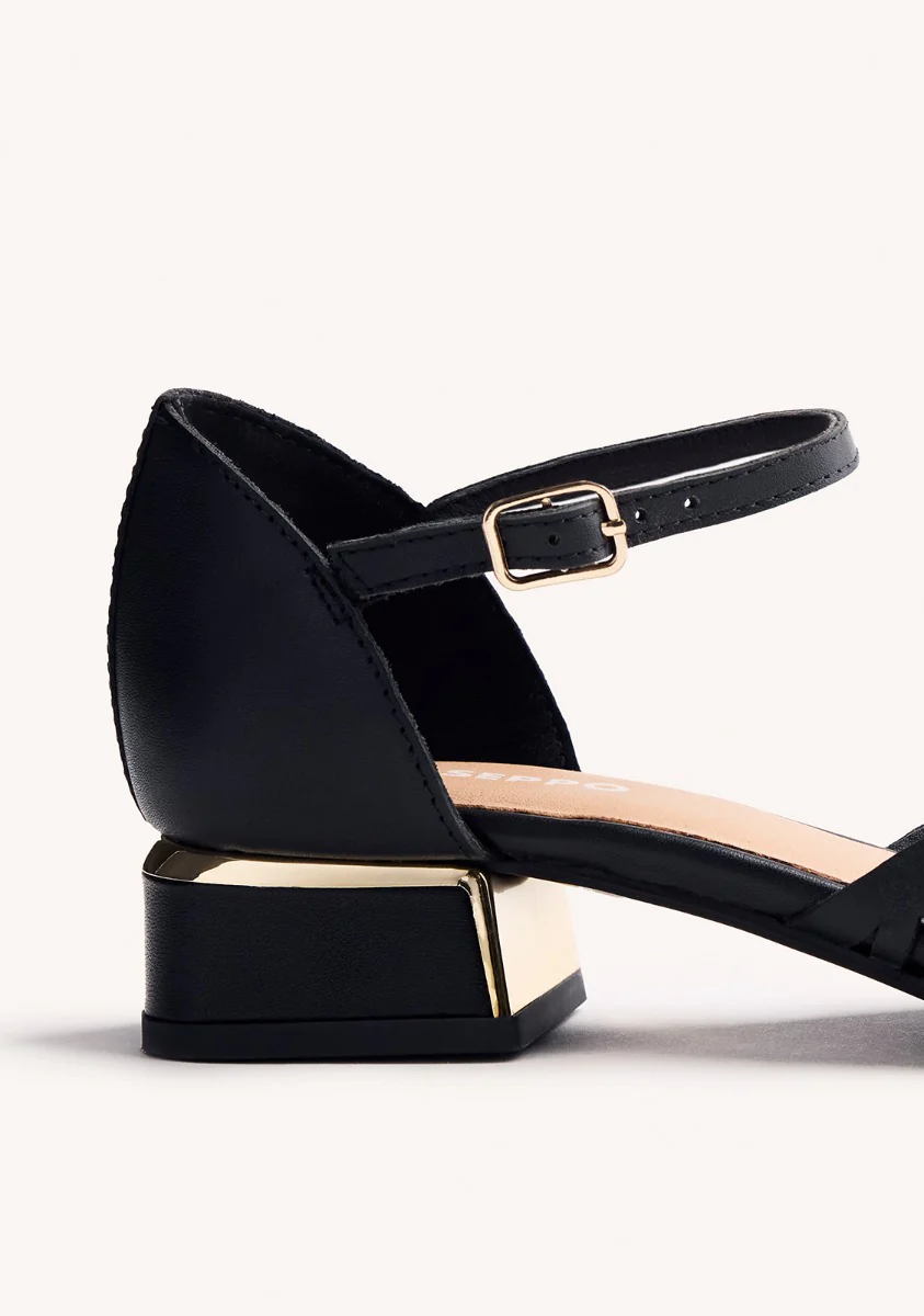 LEATHER HEEL STRAPPY BALLET FLATS FLETCHER - Image 3