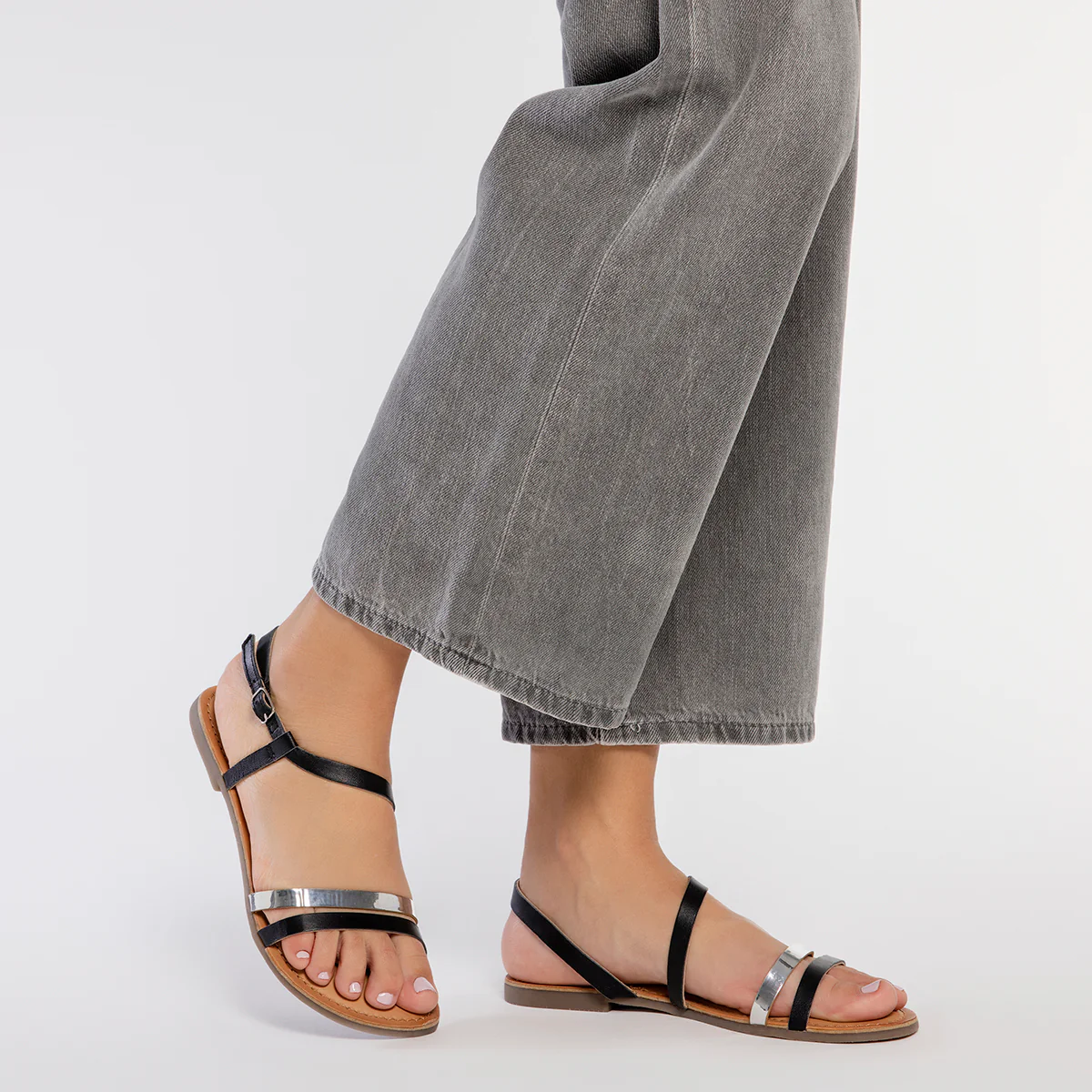 BICOLOUR LEATHER SANDALS BARGEME - Image 5