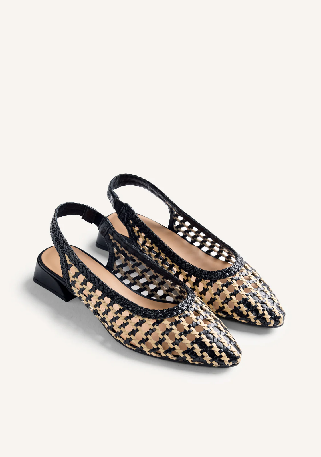 BRAIDED LEATHER SLINGBACK HEELED SHOES HOUNSLOW - Image 2